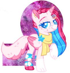 Size: 1280x1319 | Tagged: safe, artist:dayspring-dawnyt, imported from derpibooru, oc, oc only, oc:lily wolf, hybrid, pegasus, pony, clothes, female, scarf, simple background, solo, transparent background