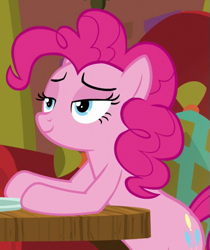 Size: 501x597 | Tagged: safe, imported from derpibooru, screencap, pinkie pie, pony, spice up your life, bedroom eyes, cropped, solo, the tasty treat