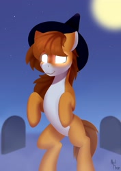 Size: 2480x3508 | Tagged: safe, artist:akril_chan, imported from derpibooru, oc, earth pony, pony, female, foresttale, halloween, holiday, moon, nightmare night