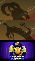 Size: 2755x4757 | Tagged: safe, edit, edited screencap, imported from derpibooru, screencap, discord, grogar, draconequus, goat, the ending of the end, smg4, super mario bros., the genesis arc