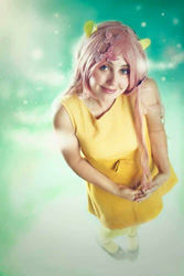 Size: 640x960 | Tagged: safe, artist:mikanchan, imported from derpibooru, fluttershy, human, clothes, cosplay, costume, cute, irl, irl human, photo