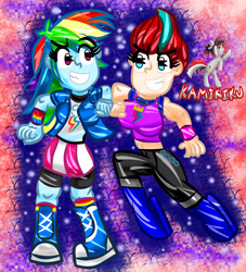 Size: 3000x3300 | Tagged: safe, artist:kamikiku, imported from derpibooru, rainbow dash, zipp storm, equestria girls, duo, duo female, equestria girls-ified, female, g5, g5 to equestria girls, high res, watermark