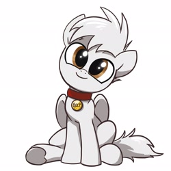 Size: 2048x2048 | Tagged: safe, artist:pfeffaroo, imported from derpibooru, oc, oc only, oc:bolt the super pony, pegasus, pony, cute, high res, solo