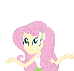 Size: 800x768 | Tagged: safe, artist:herusann, imported from derpibooru, fluttershy, equestria girls, equestria girls (movie), clothes, eyelashes, female, hairclip, shrug, simple background, solo, transparent background