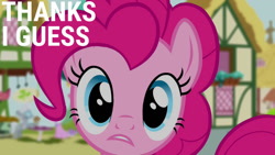 Size: 1280x720 | Tagged: safe, edit, edited screencap, editor:quoterific, imported from derpibooru, screencap, diamond tiara, pinkie pie, silver spoon, earth pony, pony, pinkie pride, season 4, bipedal, blue eyes, blurry background, breaking the fourth wall, caption, close-up, female, filly, looking at you, mare, pink mane, solo focus, text