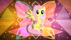 Size: 3840x2160 | Tagged: safe, artist:doctor-g, artist:laszlvfx, edit, imported from derpibooru, fluttershy, pony, high res, milkshake, solo, wallpaper, wallpaper edit