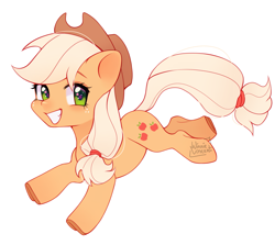 Size: 3239x2894 | Tagged: safe, artist:winnievincent, imported from derpibooru, applejack, earth pony, pony, cowboy hat, female, hat, heart eyes, high res, looking at you, mare, simple background, smiling, solo, white background, wingding eyes