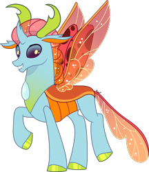 Size: 1996x2307 | Tagged: safe, artist:kurosawakuro, imported from derpibooru, oc, oc only, oc:axis, changedling, changeling, base used, changedling oc, changeling oc, friends of infinity, male, offspring, parent:ocellus, parent:thorax, parents:thorcellus, simple background, solo, transparent background