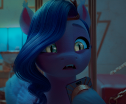 Size: 960x798 | Tagged: safe, edit, edited screencap, editor:tiffortat, imported from twibooru, screencap, pipp petals, bat pony, pony, bat ponified, cellphone, fangs, female, g5, image, mare, my little pony: a new generation, open mouth, phone, png, race swap, slit eyes, solo, unshorn fetlocks, worried