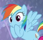 Size: 153x141 | Tagged: safe, edit, edited screencap, imported from ponybooru, screencap, pinkie pie, rainbow dash, pegasus, pony, the crystalling, crystal empire, hooves on cheeks, ooo, solo, solo focus