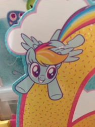 Size: 3120x4160 | Tagged: safe, imported from ponybooru, rainbow dash, pegasus, pony, 6, birthday, birthday card, female, solo, walmart