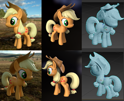 Size: 2075x1702 | Tagged: safe, artist:reconprobe, imported from derpibooru, applejack, earth pony, pony, 3d