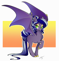 Size: 3436x3542 | Tagged: safe, artist:opalacorn, imported from derpibooru, oc, oc only, bat pony, pony, bat pony oc, high res, simple background, solo, white background