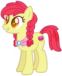 Size: 689x844 | Tagged: safe, artist:otakuchicky1, imported from derpibooru, apple bloom, pony, base used, older, simple background, solo, transparent background