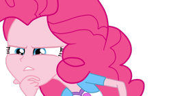 Size: 1366x768 | Tagged: safe, artist:herusann, imported from derpibooru, pinkie pie, equestria girls, equestria girls (movie), bust, clothes, eyelashes, female, simple background, solo, thinking, transparent background