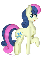 Size: 720x960 | Tagged: safe, artist:madlilon2051, imported from derpibooru, bon bon, sweetie drops, earth pony, pony, chest fluff, ear fluff, female, mare, raised hoof, simple background, solo, transparent background