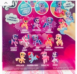 Size: 720x688 | Tagged: safe, imported from derpibooru, applejack, fluttershy, izzy moonbow, pinkie pie, pipp petals, rainbow dash, rarity, sunny starscout, twilight sparkle, zipp storm, alicorn, earth pony, pegasus, pony, unicorn, g5, mane six, merchandise, my little pony: a new generation, toy, twilight sparkle (alicorn)