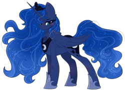 Size: 3753x2710 | Tagged: safe, artist:angellightyt, imported from derpibooru, princess luna, alicorn, pony, blushing, constellation, female, high res, simple background, solo, transparent background