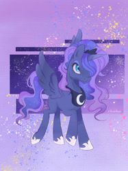 Size: 1024x1366 | Tagged: safe, artist:xxparadoxponyxx, imported from derpibooru, princess luna, alicorn, pony, female, missing cutie mark, solo