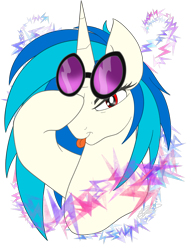 Size: 3000x4000 | Tagged: safe, artist:thelifeoncl0ud9, imported from derpibooru, dj pon-3, vinyl scratch, pony, unicorn, bust, female, red eyes, simple background, solo, tongue out, transparent background