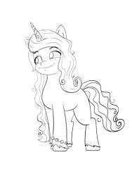 Size: 7500x10000 | Tagged: safe, artist:chedx, imported from derpibooru, izzy moonbow, pony, unicorn, absurd resolution, female, g5, lineart, mare, my little pony: a new generation, simple background, smiling, solo, transparent background