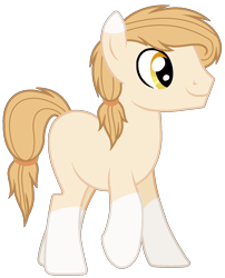 Size: 1104x1366 | Tagged: safe, artist:cindystarlight, imported from derpibooru, oc, oc only, earth pony, pony, coat markings, earth pony oc, hair tie, male, simple background, smiling, socks (coat markings), solo, stallion, standing, tail, tail band, transparent background, yellow eyes