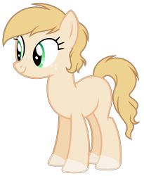 Size: 1244x1520 | Tagged: safe, artist:cindystarlight, imported from derpibooru, oc, oc only, earth pony, pony, coat markings, earth pony oc, female, freckles, full body, green eyes, mare, simple background, smiling, socks (coat markings), solo, standing, tail, transparent background