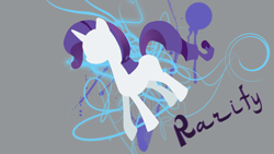 Size: 3264x1836 | Tagged: safe, artist:herusann, imported from derpibooru, rarity, pony, unicorn, female, gray background, horn, mare, minimalist, simple background, solo