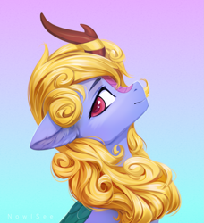 Size: 1823x2000 | Tagged: safe, artist:inowiseei, imported from derpibooru, oc, oc only, kirin, bust, kirin oc, portrait, profile, solo