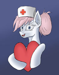 Size: 1448x1836 | Tagged: safe, artist:wailks, imported from derpibooru, nurse redheart, earth pony, pony, bust, cute, digital art, ear fluff, female, mare, portrait, solo