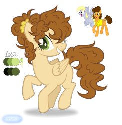 Size: 1512x1554 | Tagged: safe, imported from derpibooru, cheese sandwich, derpy hooves, oc, pegasus, pony, female, mare, offspring, parent:cheese sandwich, parent:derpy hooves, simple background, transparent background