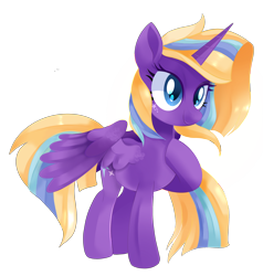 Size: 3400x3573 | Tagged: safe, artist:sorasku, imported from derpibooru, oc, oc only, oc:shooting star sentry, alicorn, pony, female, high res, mare, simple background, solo, transparent background