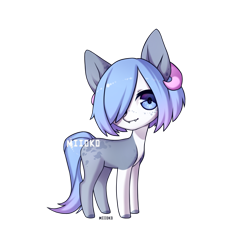 Size: 1500x1500 | Tagged: safe, artist:miioko, imported from derpibooru, oc, oc only, earth pony, pony, base used, hair over one eye, simple background, smiling, solo, transparent background