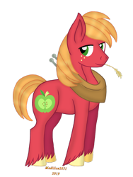 Size: 720x960 | Tagged: safe, artist:madlilon2051, imported from derpibooru, big macintosh, earth pony, pony, freckles, horse collar, male, simple background, solo, stallion, straw in mouth, transparent background, unshorn fetlocks