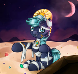 Size: 1280x1220 | Tagged: safe, artist:appleneedle, imported from derpibooru, oc, oc:helium star, bat pony, pony, clothes, costume, egypt, egyptian, egyptian headdress, egyptian pony, halloween, halloween costume, holiday, jewelry, mummy