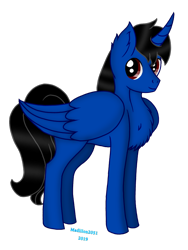 Size: 720x960 | Tagged: safe, artist:madlilon2051, imported from derpibooru, oc, oc only, alicorn, pony, alicorn oc, chest fluff, horn, male, simple background, smiling, solo, stallion, transparent background, wings