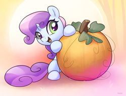 Size: 2000x1539 | Tagged: safe, artist:nookprint, imported from derpibooru, sweetie belle, pony, unicorn, cute, diasweetes, female, filly, pumpkin, solo