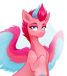Size: 800x915 | Tagged: safe, artist:buvanybu, imported from derpibooru, zipp storm, pegasus, pony, concept art, female, g5, looking at you, mare, my little pony: a new generation, solo, spread wings, wings