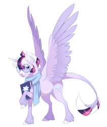 Size: 2195x2598 | Tagged: safe, artist:gigason, imported from derpibooru, oc, oc only, oc:mystic mysteries, alicorn, pony, book, clothes, female, glasses, high res, mare, not twilight sparkle, scarf, simple background, solo, transparent background