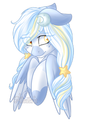 Size: 1100x1500 | Tagged: safe, artist:aledera, imported from derpibooru, oc, oc only, oc:little star, pegasus, pony, bust, female, mare, portrait, simple background, solo, transparent background