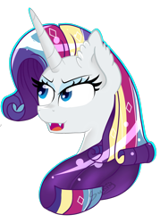 Size: 1836x2564 | Tagged: safe, artist:herusann, imported from derpibooru, rarity, pony, unicorn, ear fluff, eyelashes, female, mare, open mouth, rainbow power, simple background, solo, transparent background