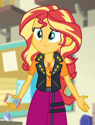 Size: 1187x1553 | Tagged: safe, imported from derpibooru, screencap, sunset shimmer, equestria girls, equestria girls series, holidays unwrapped, spoiler:eqg series (season 2), cropped, female, o come all ye squashful, solo