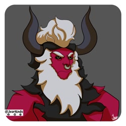 Size: 2250x2250 | Tagged: safe, artist:jearknds, imported from derpibooru, lord tirek, centaur, taur, bust, high res, male, simple background, solo