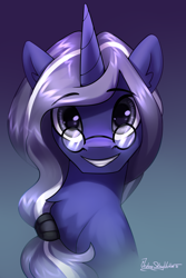 Size: 2000x3000 | Tagged: safe, artist:jedayskayvoker, imported from derpibooru, oc, oc only, oc:martin fleming, pony, unicorn, bust, chest fluff, cute, eyebrows, eyebrows visible through hair, fluffy, glasses, grin, high res, horn, icon, looking at you, male, portrait, smiling, smiling at you, solo, stallion, unicorn oc