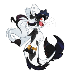 Size: 2100x2214 | Tagged: safe, artist:star-theft, imported from derpibooru, oc, oc only, hybrid, merpony, seapony (g4), dorsal fin, fins, fish tail, flowing mane, flowing tail, high res, looking at you, open mouth, open smile, red eyes, simple background, smiling, solo, tail, transparent background