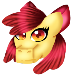 Size: 768x768 | Tagged: safe, artist:lunarfeat21, imported from derpibooru, apple bloom, pony, female, filly, simple background, solo, transparent background