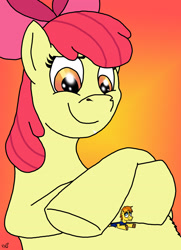 Size: 2550x3517 | Tagged: safe, artist:vanillabeam, imported from derpibooru, apple bloom, oc, high res, micro