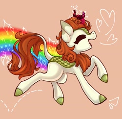 Size: 3008x2920 | Tagged: safe, artist:octoberrk, imported from derpibooru, autumn blaze, kirin, heart, high res, rainbow, solo