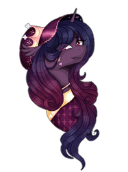 Size: 518x691 | Tagged: safe, artist:naezithania, imported from derpibooru, oc, oc only, pony, unicorn, bust, female, mare, portrait, simple background, solo, transparent background