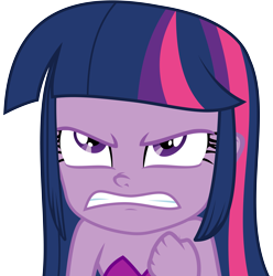 Size: 7413x7474 | Tagged: safe, artist:wissle, imported from derpibooru, twilight sparkle, equestria girls, equestria girls (movie), absurd resolution, angry, angry eyes, bare shoulders, bust, clothes, dress, fall formal outfits, female, fist, gritted teeth, growling, head only, purple eyes, simple background, sleeveless, solo, strapless, transparent background, twilight ball dress, vector